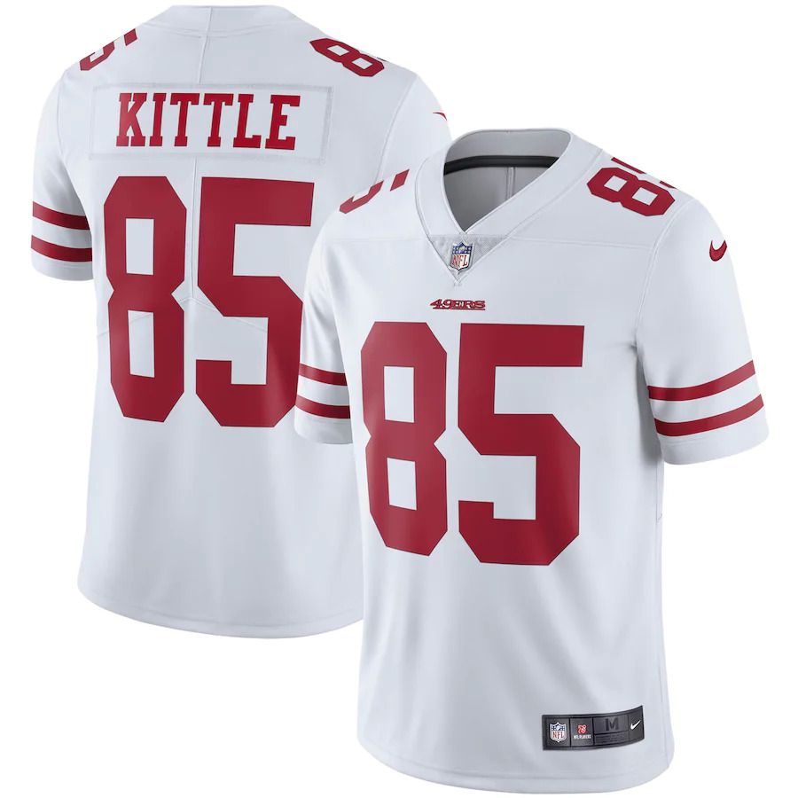 Men San Francisco 49ers 85 George Kittle Nike White Vapor Limited NFL Jersey